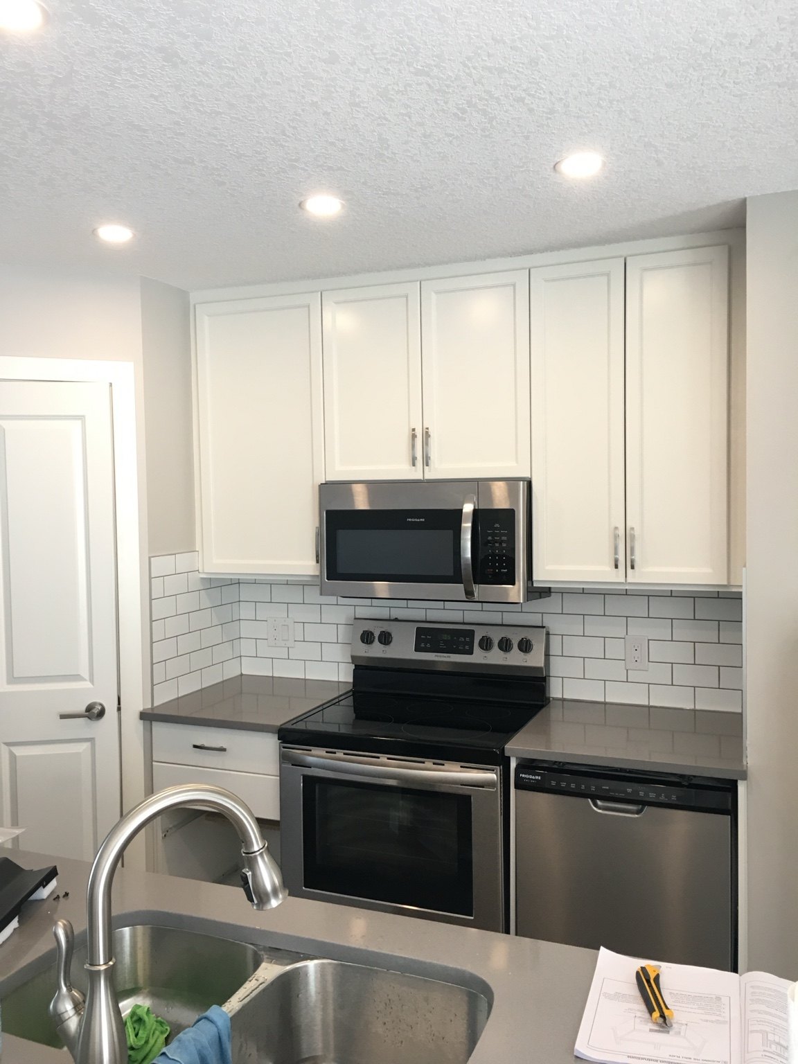Kitchen cabinets before painting